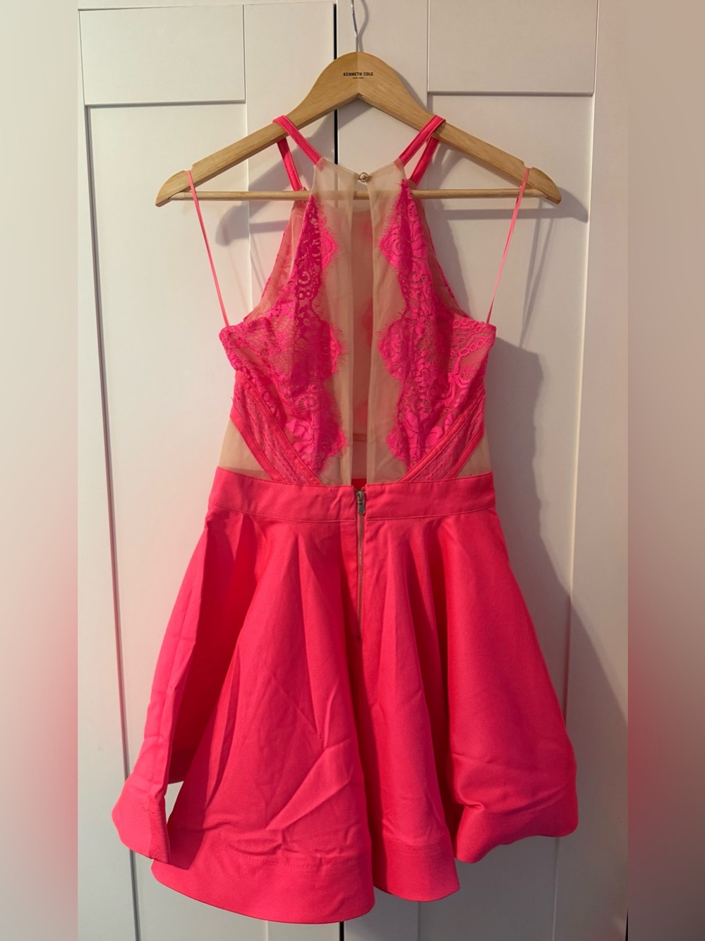 Luxxel My Perfect Valentine Dress in Hot Pink and Nude - Picture 3 of 10